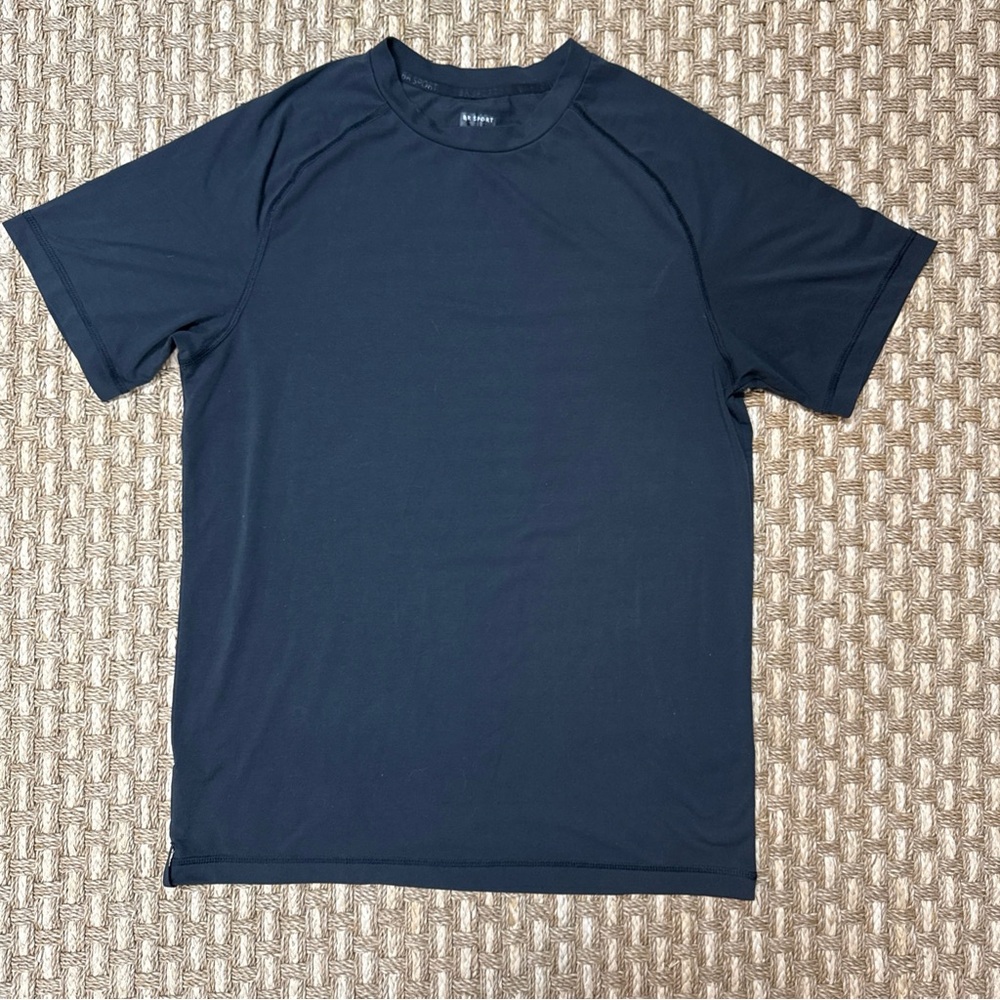 Banana Republic BR Sport Men’s Sz S Raglan Sleeve Tee Black Workout Performance
